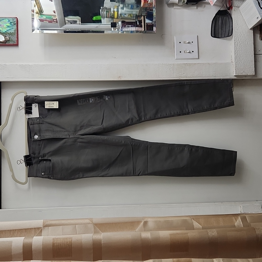 Gray and black pants